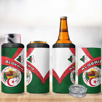 Algeria 4 in 1 Can Cooler Tumbler with National Emblem and Map Design