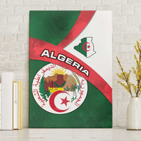 Algeria Canvas Wall Art with National Emblem and Map Design