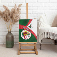Algeria Canvas Wall Art with National Emblem and Map Design
