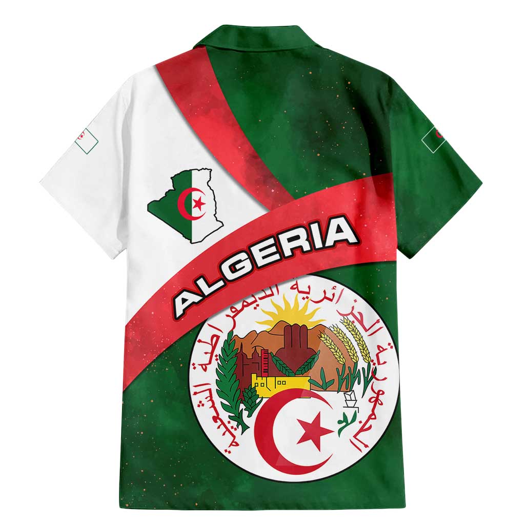 Algeria Family Matching Mermaid Dress and Hawaiian Shirt with National Emblem and Map Design
