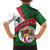 Algeria Family Matching Off The Shoulder Long Sleeve Dress and Hawaiian Shirt with National Emblem and Map Design