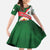 Algeria Family Matching Off The Shoulder Long Sleeve Dress and Hawaiian Shirt with National Emblem and Map Design
