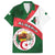 Algeria Family Matching Short Sleeve Bodycon Dress and Hawaiian Shirt with National Emblem and Map Design