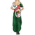 Algeria Family Matching Summer Maxi Dress and Hawaiian Shirt with National Emblem and Map Design