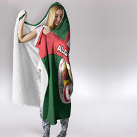 Algeria Hooded Blanket with National Emblem and Map Design