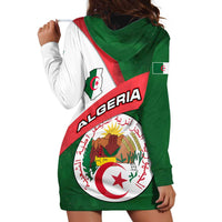 Algeria Hoodie Dress with National Emblem and Map Design