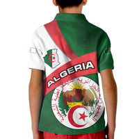 Algeria Kid Polo Shirt with National Emblem and Map Design