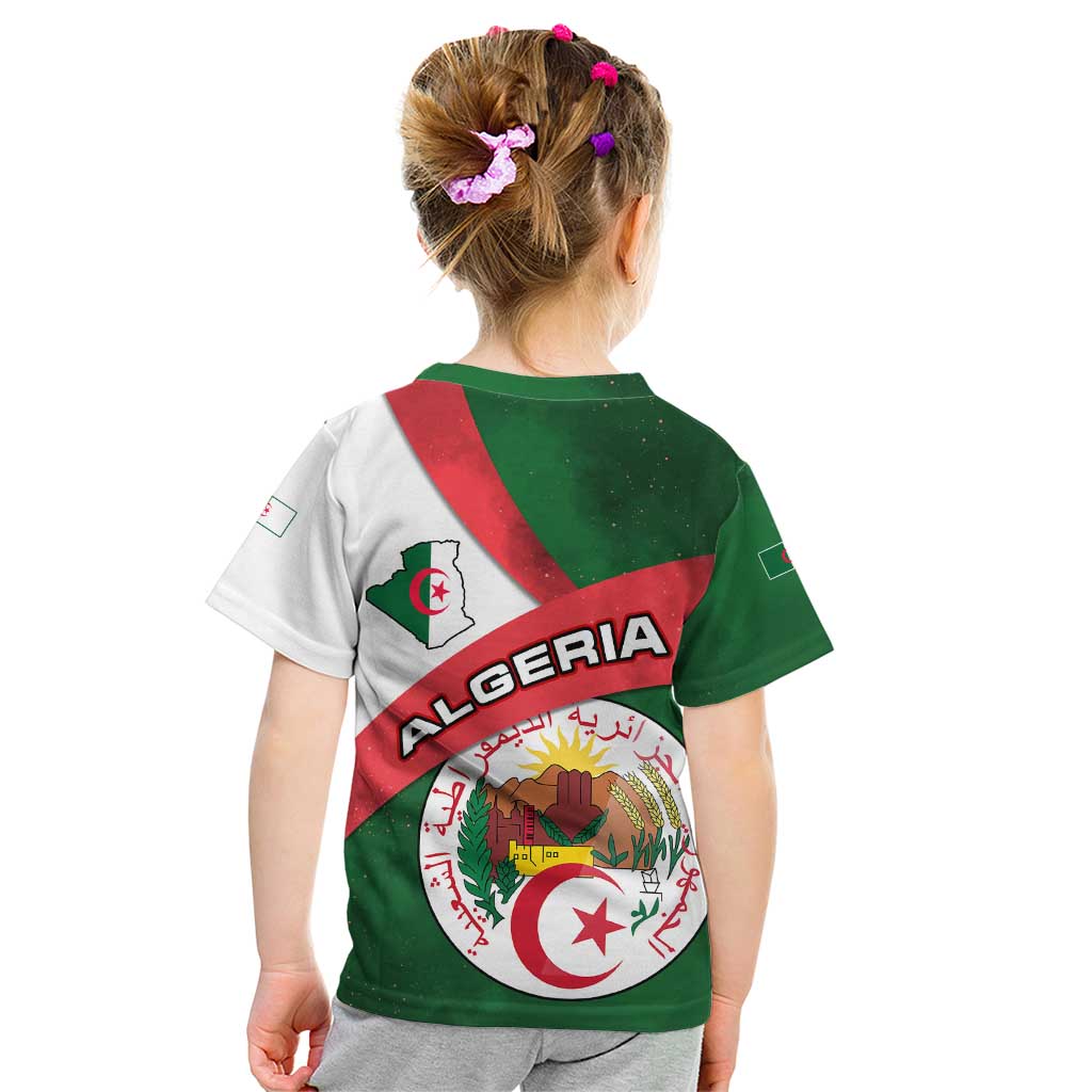 Algeria Kid T Shirt with National Emblem and Map Design