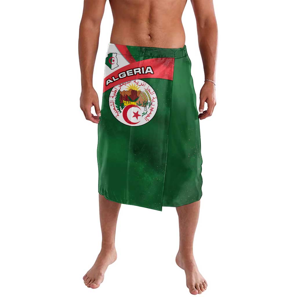 Algeria Lavalava with National Emblem and Map Design