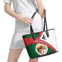 Algeria Leather Tote Bag with National Emblem and Map Design
