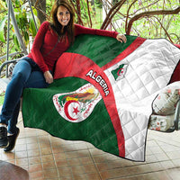 Algeria Quilt with National Emblem and Map Design