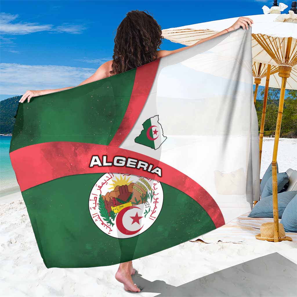 Algeria Sarong with National Emblem and Map Design