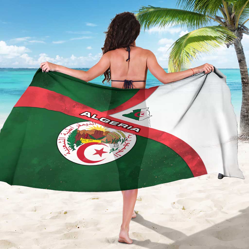 Algeria Sarong with National Emblem and Map Design
