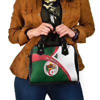 Algeria Shoulder Handbag with National Emblem and Map Design