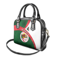 Algeria Shoulder Handbag with National Emblem and Map Design