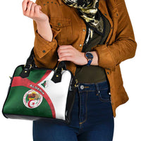 Algeria Shoulder Handbag with National Emblem and Map Design