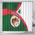 Algeria Shower Curtain with National Emblem and Map Design
