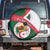 Algeria Spare Tire Cover with National Emblem and Map Design
