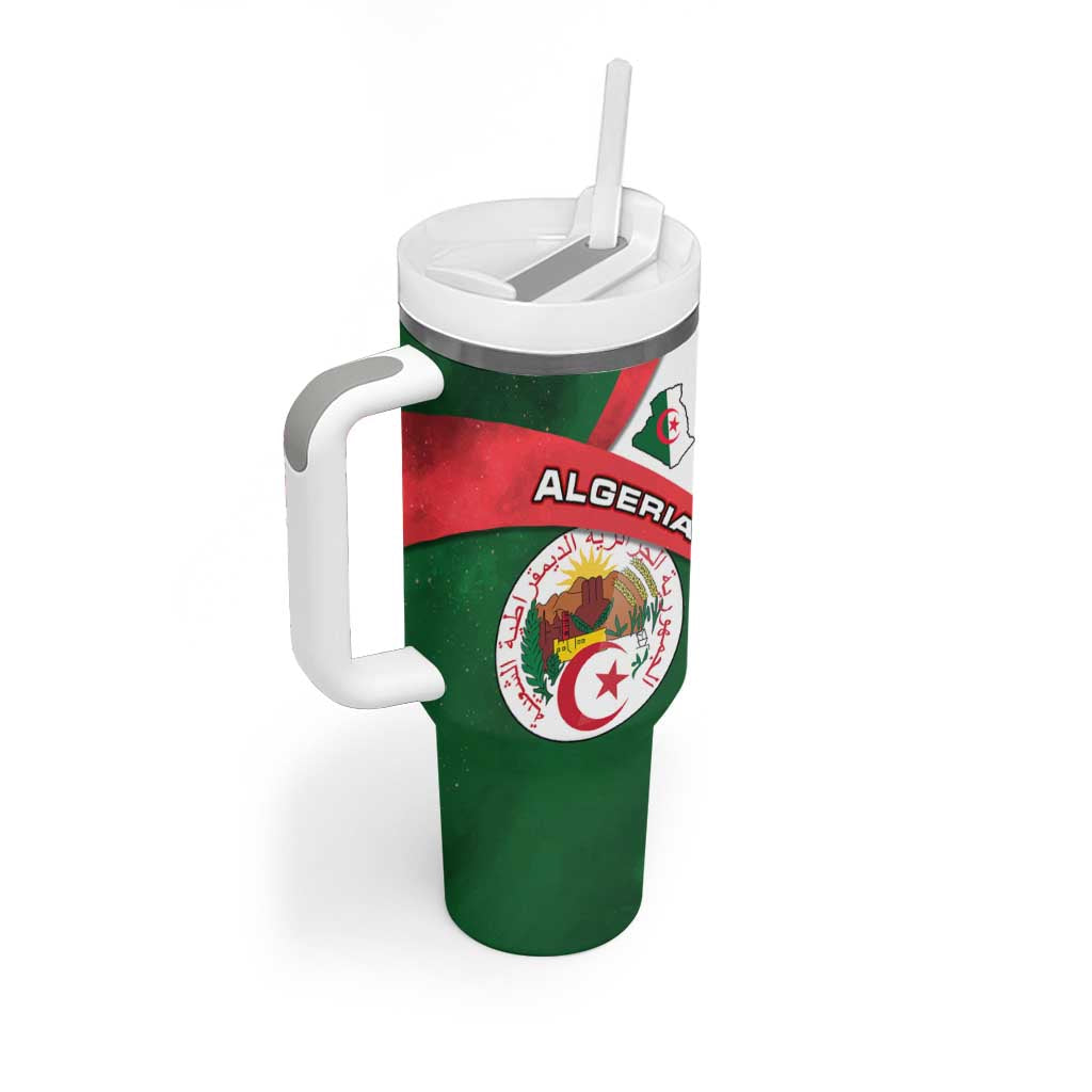Algeria Tumbler With Handle with National Emblem and Map Design