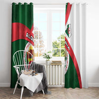 Algeria Window Curtain with National Emblem and Map Design