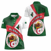 Algeria Women Polo Shirt with National Emblem and Map Design