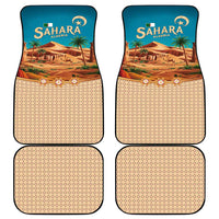 Sahara Algeria Car Mats with Desert Camel Landscape and Islamic Motif Design
