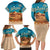Sahara Algeria Family Matching Long Sleeve Bodycon Dress and Hawaiian Shirt with Desert Camel Landscape and Islamic Motif Design