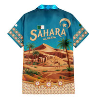 Sahara Algeria Family Matching Mermaid Dress and Hawaiian Shirt with Desert Camel Landscape and Islamic Motif Design