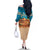 Sahara Algeria Family Matching Off The Shoulder Long Sleeve Dress and Hawaiian Shirt with Desert Camel Landscape and Islamic Motif Design