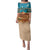 Sahara Algeria Family Matching Puletasi and Hawaiian Shirt with Desert Camel Landscape and Islamic Motif Design