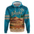 Sahara Algeria Hoodie with Desert Camel Landscape and Islamic Motif Design