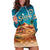 Sahara Algeria Hoodie Dress with Desert Camel Landscape and Islamic Motif Design