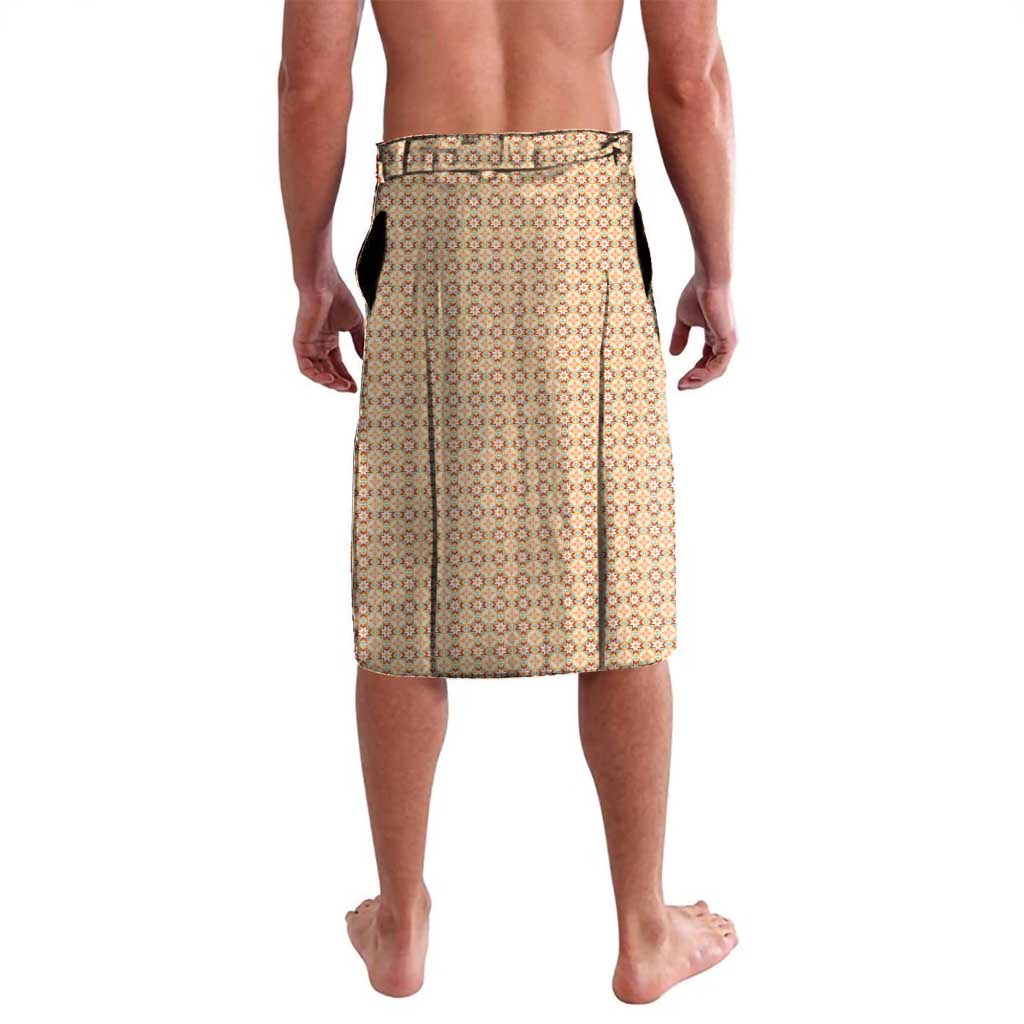 Sahara Algeria Lavalava with Desert Camel Landscape and Islamic Motif Design