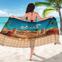 Sahara Algeria Sarong with Desert Camel Landscape and Islamic Motif Design