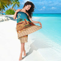 Sahara Algeria Sarong with Desert Camel Landscape and Islamic Motif Design