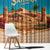 Sahara Algeria Window Curtain with Desert Camel Landscape and Islamic Motif Design