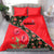 Slovakia Coat of Arms Bedding Set with Red Poppy Flowers and Bold Flag Colors Design - Wonder Print Shop