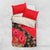 Slovakia Coat of Arms Bedding Set with Red Poppy Flowers and Bold Flag Colors Design - Wonder Print Shop