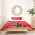 Slovakia Coat of Arms Bedding Set with Red Poppy Flowers and Bold Flag Colors Design - Wonder Print Shop