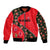 Slovakia Coat of Arms Bomber Jacket with Red Poppy Flowers and Bold Flag Colors Design - Wonder Print Shop