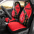 Slovakia Coat of Arms Car Seat Cover with Red Poppy Flowers and Bold Flag Colors Design - Wonder Print Shop