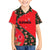 Slovakia Coat of Arms Family Matching Off The Shoulder Long Sleeve Dress and Hawaiian Shirt with Red Poppy Flowers and Bold Flag Colors Design - Wonder Print Shop
