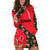 Slovakia Coat of Arms Hoodie Dress with Red Poppy Flowers and Bold Flag Colors Design - Wonder Print Shop