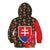 Slovakia Coat of Arms Kid Hoodie with Red Poppy Flowers and Bold Flag Colors Design - Wonder Print Shop