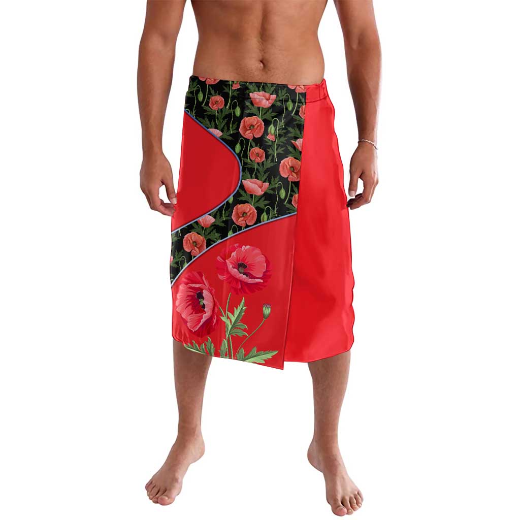 Slovakia Coat of Arms Lavalava with Red Poppy Flowers and Bold Flag Colors Design - Wonder Print Shop