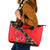 Slovakia Coat of Arms Leather Tote Bag with Red Poppy Flowers and Bold Flag Colors Design - Wonder Print Shop