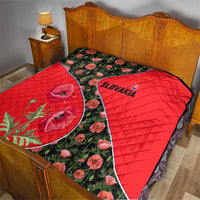 Slovakia Coat of Arms Quilt with Red Poppy Flowers and Bold Flag Colors Design - Wonder Print Shop