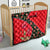 Slovakia Coat of Arms Quilt with Red Poppy Flowers and Bold Flag Colors Design - Wonder Print Shop
