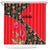 Slovakia Coat of Arms Shower Curtain with Red Poppy Flowers and Bold Flag Colors Design - Wonder Print Shop