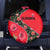 Slovakia Coat of Arms Spare Tire Cover with Red Poppy Flowers and Bold Flag Colors Design - Wonder Print Shop